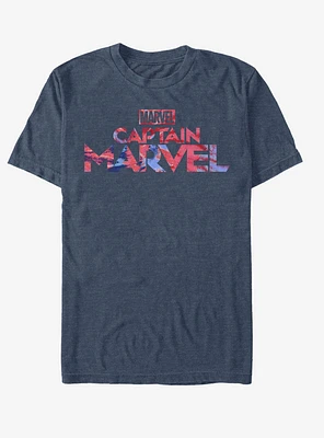 Marvel Captain Capt Logo Tie-Dye T-Shirt