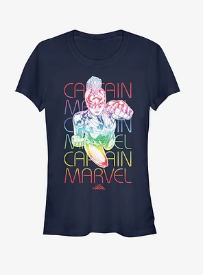 Marvel Captain Rainbow Power Girls T-Shirt