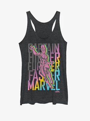 Marvel Captain Fly Stack Girls Tank