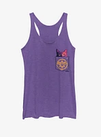 Marvel Captain Faux Pocket Goose Girls Tank