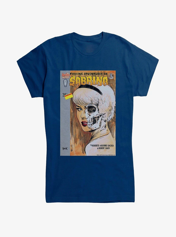 Chilling Adventures of Sabrina Half Skull Face Girls T-Shirt