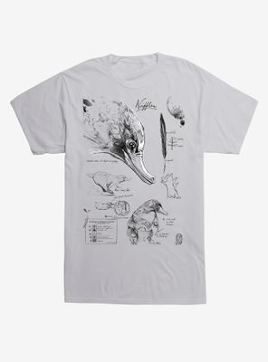 Fantastic Beasts Niffler Sketches T-Shirt