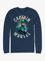 Marvel Captain Blue Long-Sleeve T-Shirt