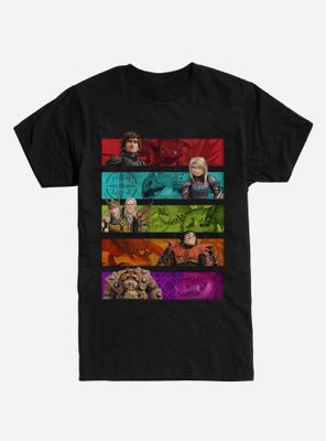 How To Train Your Dragon Character Bars T-Shirt