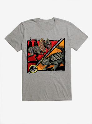 Jurassic World Dino Battle Square T-Shirt