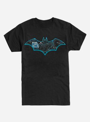 DC Comics Batman Batmobile Controls Midnight Navy T-Shirt