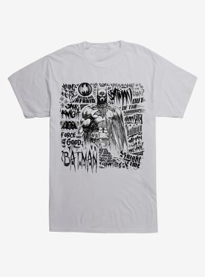 DC Comics Batman Typography Dark Grey T-Shirt