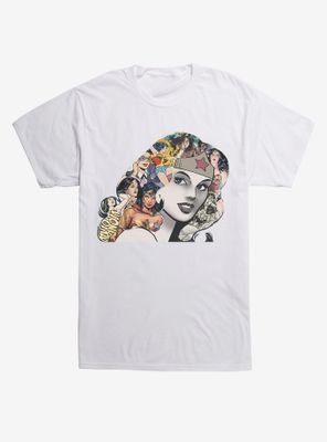 DC Comics Wonder Woman Faces Graphic T-Shirt