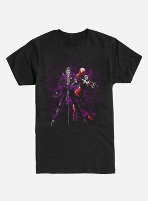 DC Comics Batman Harley Quinn And The Joker Laugh Dark Grey T-Shirt