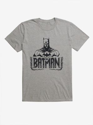 DC Comics Batman Bust Sketch Dark Grey T-Shirt