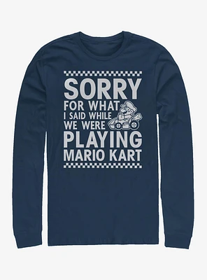 Super Mario Playing Mariokart Long-Sleeve T-Shirt