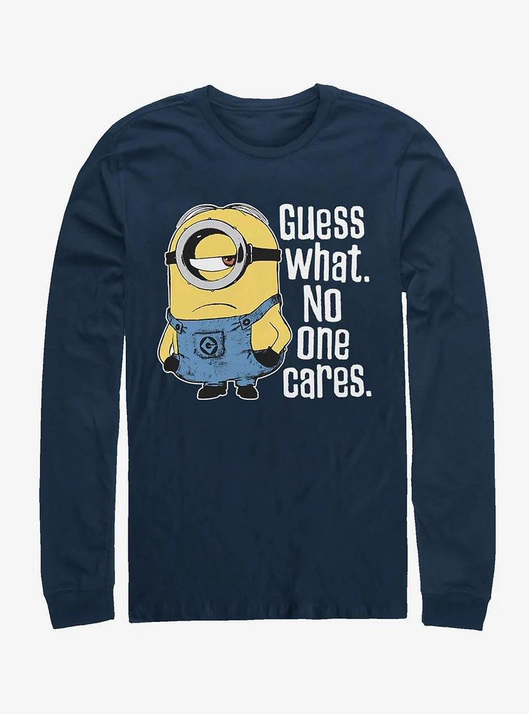 Minions No One Cares Long-Sleeve T-Shirt