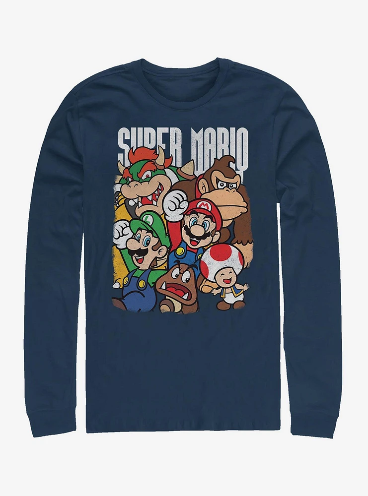 Super Mario Grouper Long-Sleeve T-Shirt