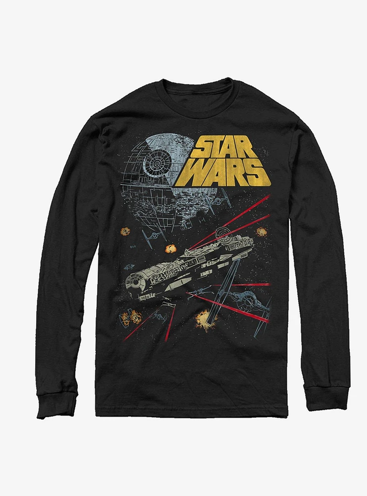 Star Wars Falcon Shot - Red Lasers Long-Sleeve T-Shirt