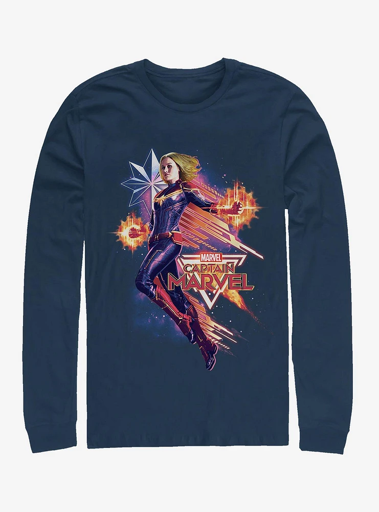 Marvel Captain Shooting Star Long-Sleeve T-Shirt