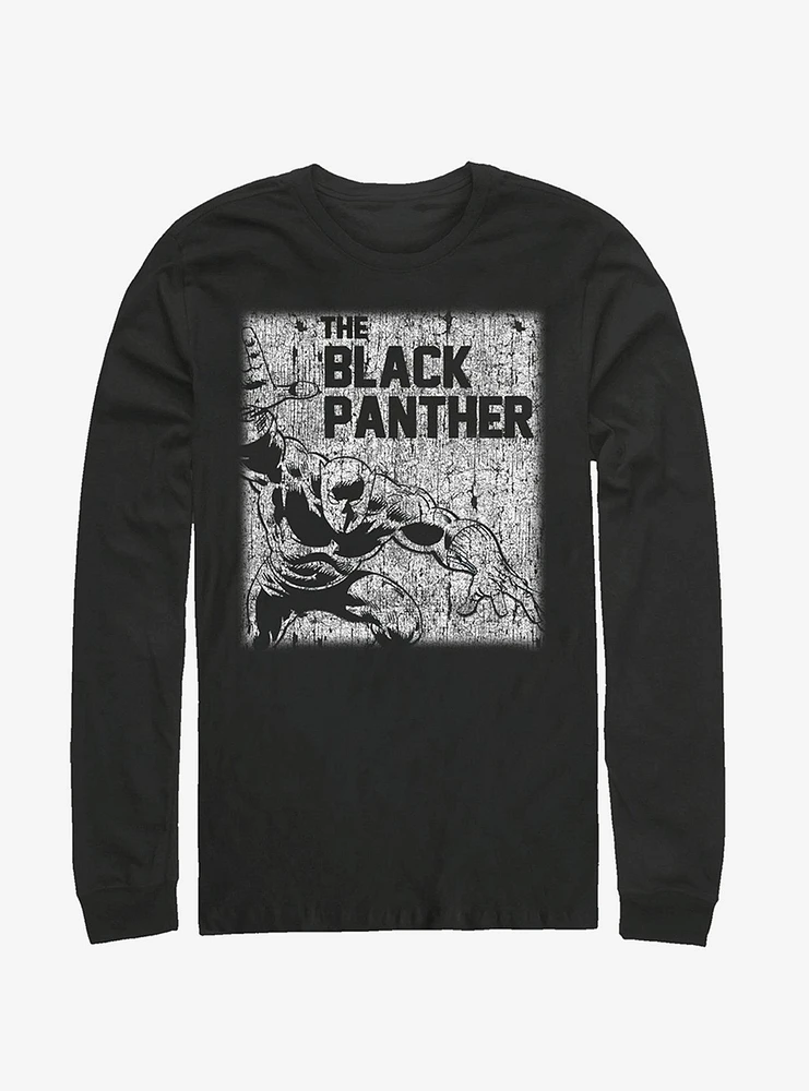 Marvel Black Panther Chalk Long-Sleeve T-Shirt