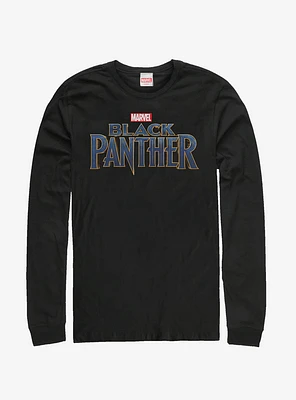 Marvel Black Panther Straight Logo Long-Sleeve T-Shirt