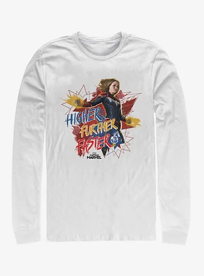 Marvel Captain Fighter Faster Long-Sleeve T-Shirt