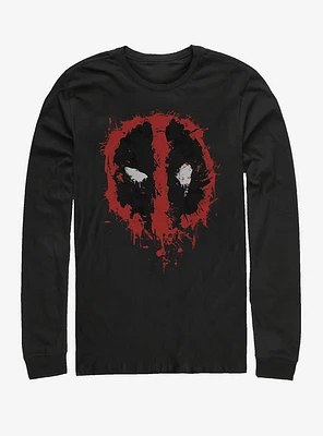 Marvel Deadpool Splatter Icon Long-Sleeve T-Shirt