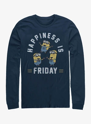 Minions Happiness is Friday Long-Sleeve T-Shirt