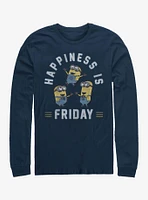 Minions Happiness is Friday Long-Sleeve T-Shirt