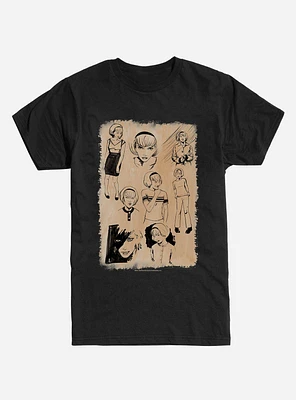Chilling Adventures Of Sabrina Sketches White T-Shirt