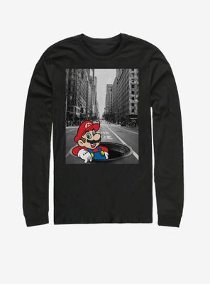 Super Mario Street Thinker Long-Sleeve T-Shirt