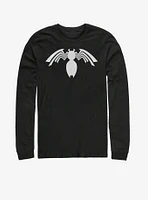 Marvel Venom White Logo Long-Sleeve T-Shirt
