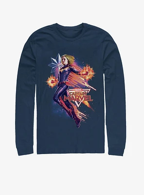 Marvel Captain Shooting Star Long-Sleeve T-Shirt
