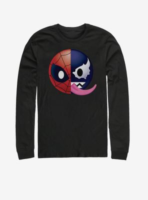 Marvel Spiderman Venom Venoman Emoji Long-Sleeve T-Shirt
