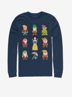 Disney Snow White Pixel Dwarf Long-Sleeve T-Shirt