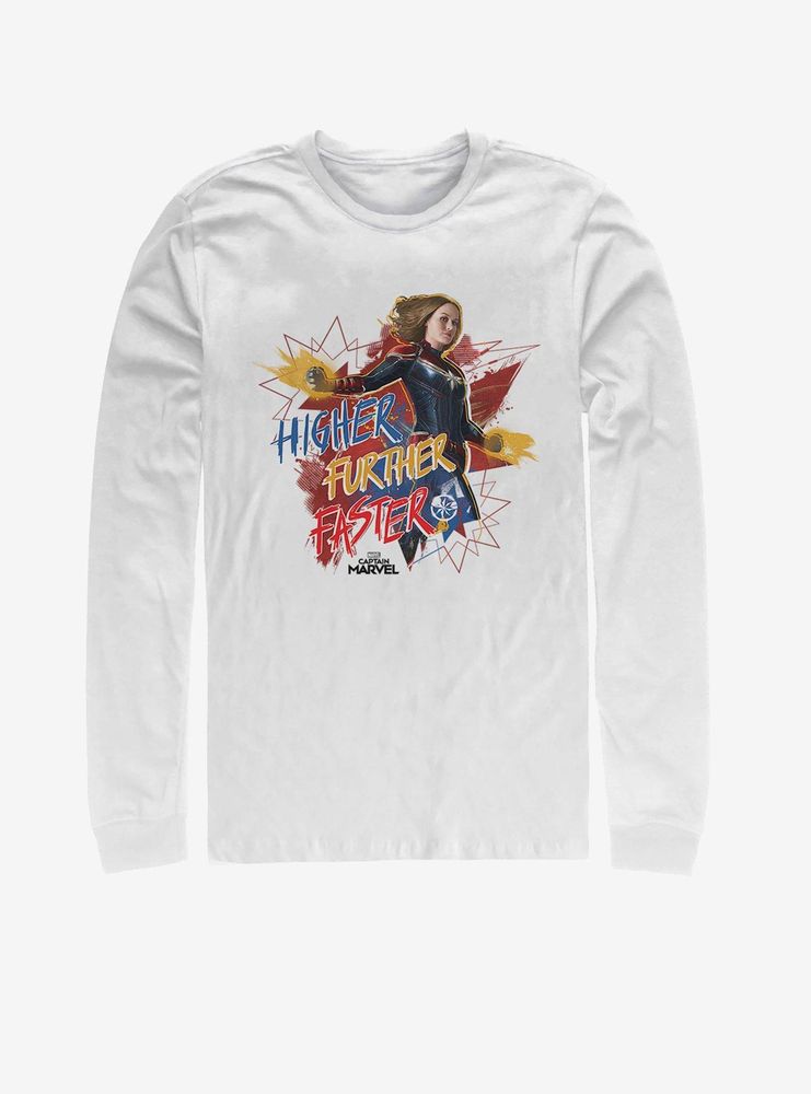 Marvel Captain Higher Further Faster Long-Sleeve T-Shirt