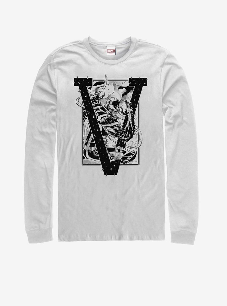 Marvel Venom V is for Long-Sleeve T-Shirt