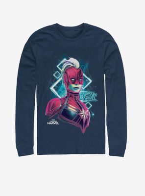 Marvel Captain Star Mapping Long-Sleeve T-Shirt