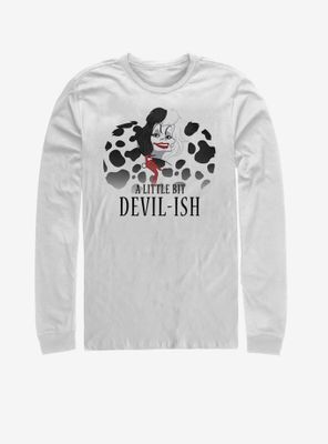 Disney Villains Scary Evil Cruella Long-Sleeve T-Shirt