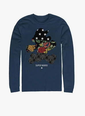 Super Mario Dark Cut Long-Sleeve T-Shirt