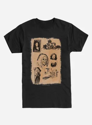 Chilling Adventures of Sabrina Horror Sketches T-Shirt