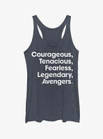 Marvel Avengers Endgame Name List Womens Tank