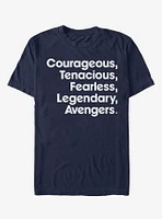 Marvel Avengers: Endgame Name List Navy Blue T-Shirt