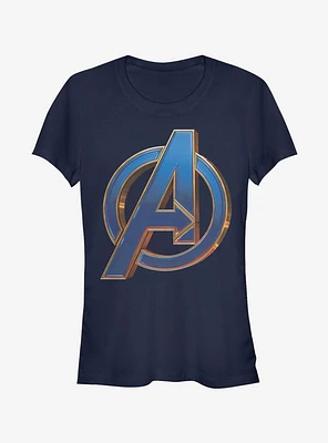 Marvel Avengers: Endgame Blue Logo Girls Navy T-Shirt