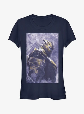 Marvel Avengers: Endgame Thanos Painted Girls Navy Blue T-Shirt