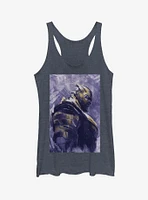 Marvel Avengers: Endgame Thanos Painted Girls Navy Heathered Tank Top