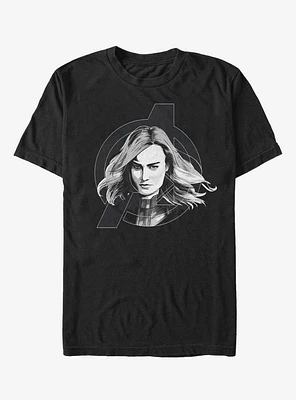 Marvel Avengers: Endgame Captain Black And White T-Shirt