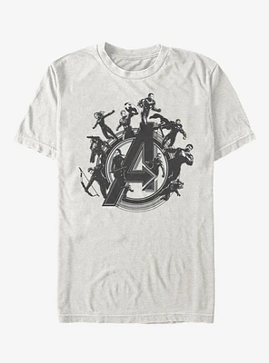 Marvel Avengers: Endgame Flying Heroes Natural T-Shirt