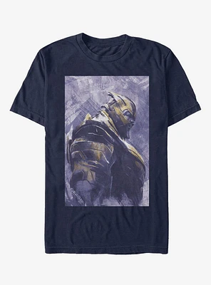 Marvel Avengers: Endgame Thanos Painted Navy Blue T-Shirt