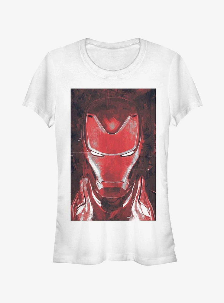 Marvel Avengers: Endgame Red Iron Man Girls White T-Shirt