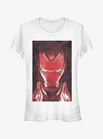 Marvel Avengers: Endgame Red Iron Man Girls White T-Shirt