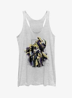 Marvel Avengers: Endgame Thanos Titan Frame Girls White Heathered Tank Top