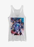 Marvel Avengers: Endgame Basic Poster Girls White Heathered Tank Top