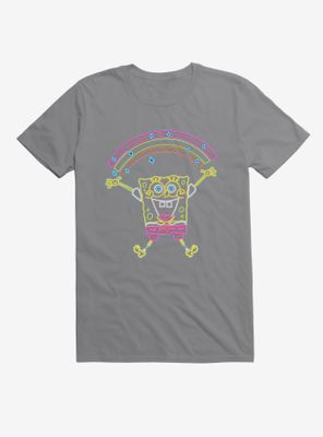 SpongeBob SquarePants Neon Rainbow Sparkle T-Shirt